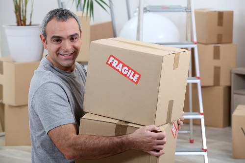 Removal team preparing a house move in Woodside