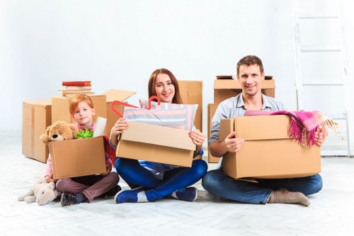 Man with van Woodside service handling local moving items carefully