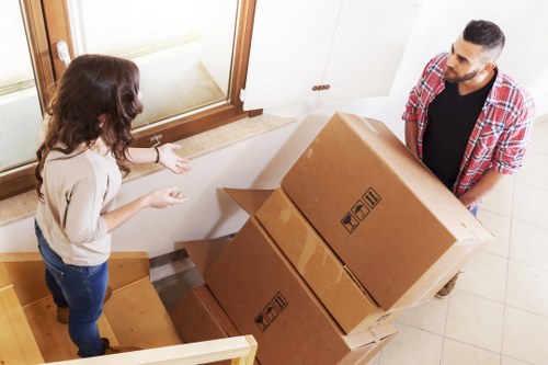 Removal crew loading furniture with care in Woodside