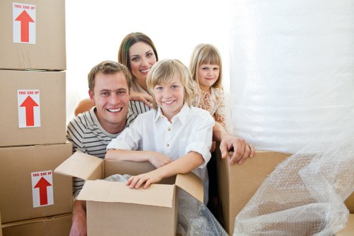 Packed moving van ready for a local removal in Woodside